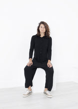 Load image into Gallery viewer, Knit Hooded Jumpsuit in Black