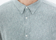 Load image into Gallery viewer, Kasuri Jersey Button-Up in Blue Grey