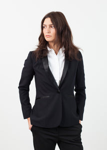 Shawl Collar Blazer in Black