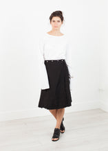 Load image into Gallery viewer, Wrap Snap Skirt in Black