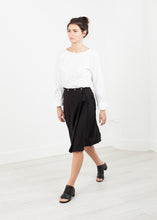 Load image into Gallery viewer, Wrap Snap Skirt in Black